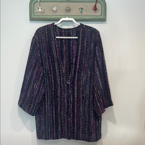 Vintage Penelope Distinctive Handweaving California Sweater Jacket Cardigan M/L - Picture 1 of 5